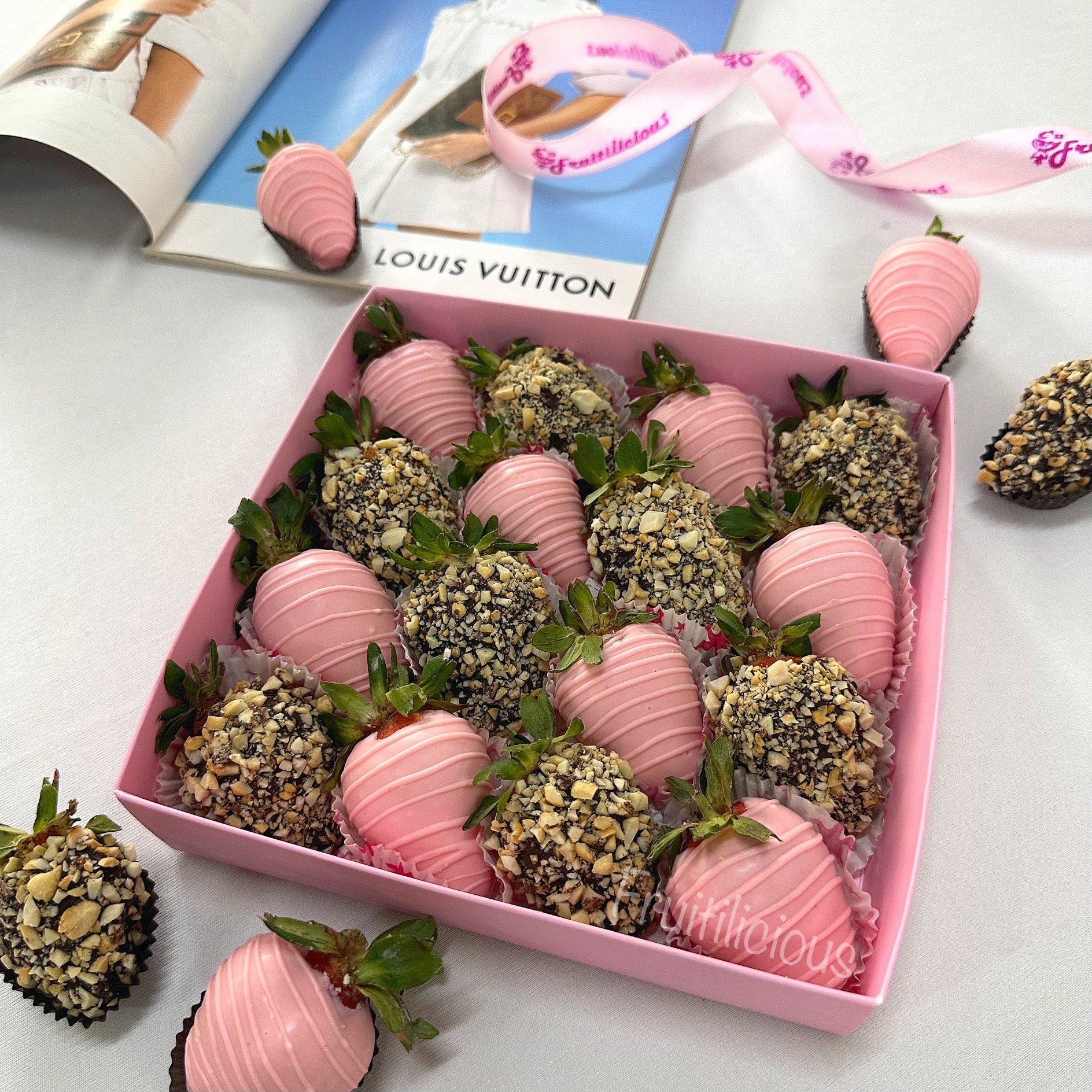 Chocolate covered strawberry arrangements