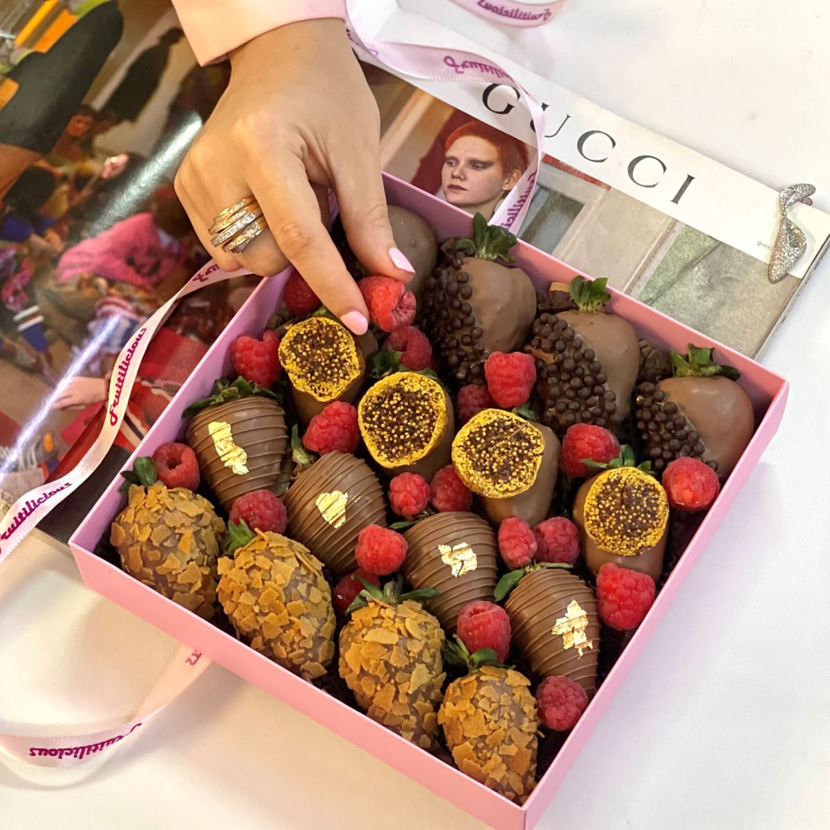 Chocolate covered fruits